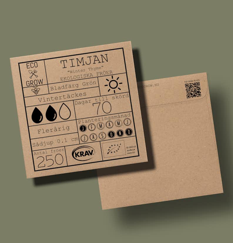 Fröpåse Eco Grow Timjan Thymus Vulgaris