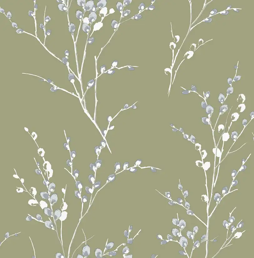 Tapet Laura Ashley Pussy Willow Moss Grön 121074