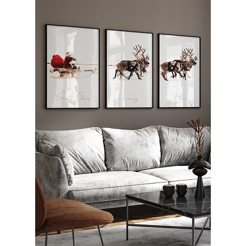 Poster Gallerix Santa Claus And Reindeer Part2