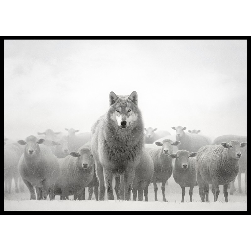 Poster Gallerix Wolf Among Sheep