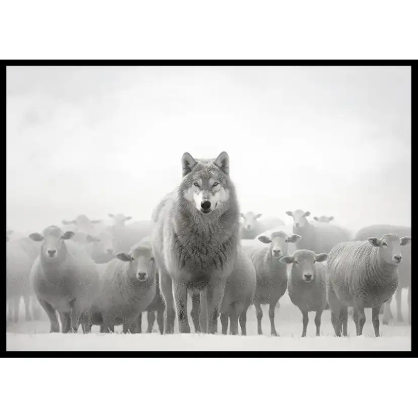 Poster Gallerix Wolf Among Sheep