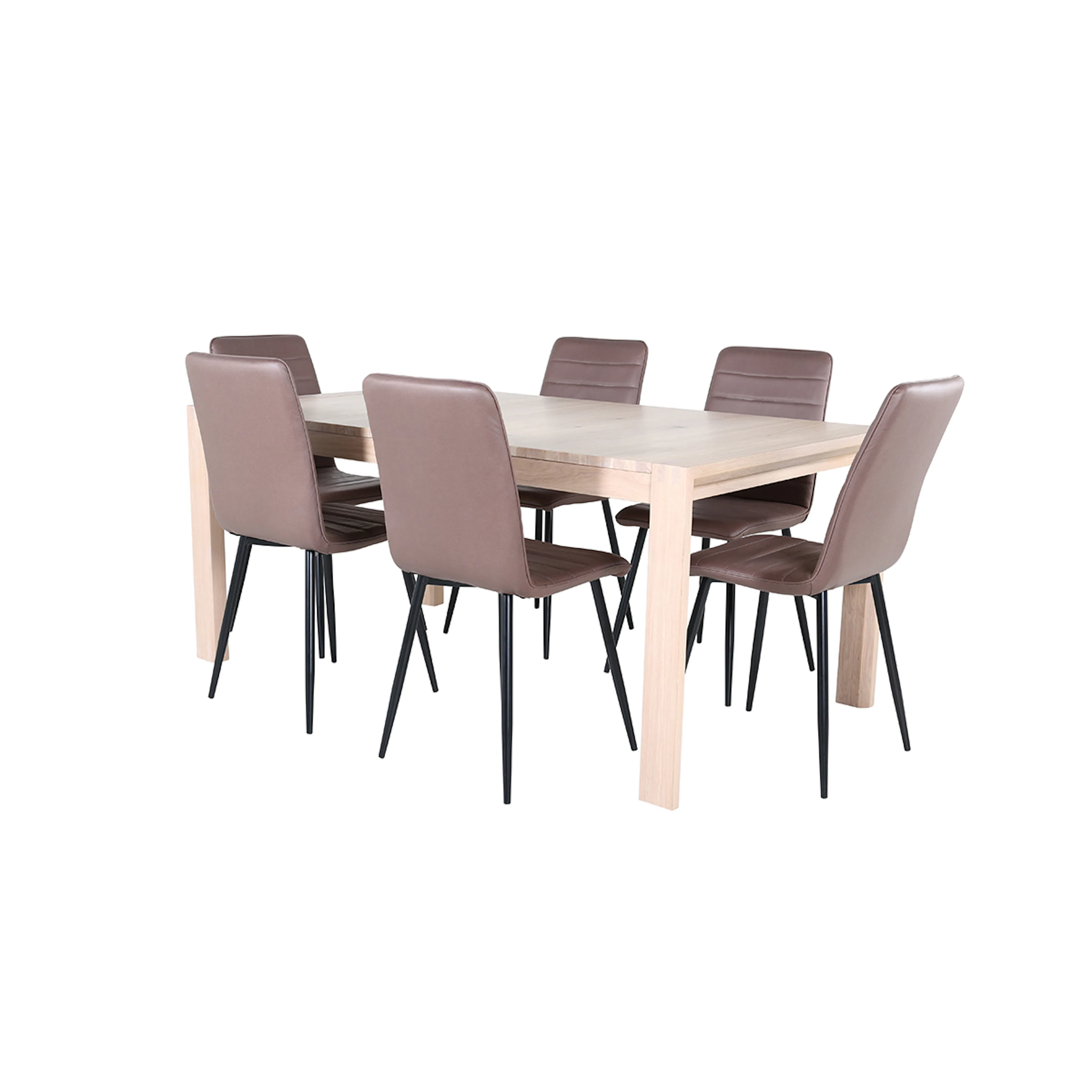 Matgrupp Venture Home Shy med 6 Walerina Stolar Mikrofiber