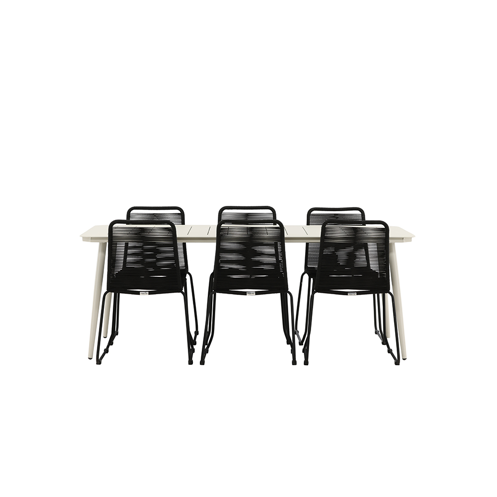 Matgrupp Venture Home Lina med 6 Lindos Stolar