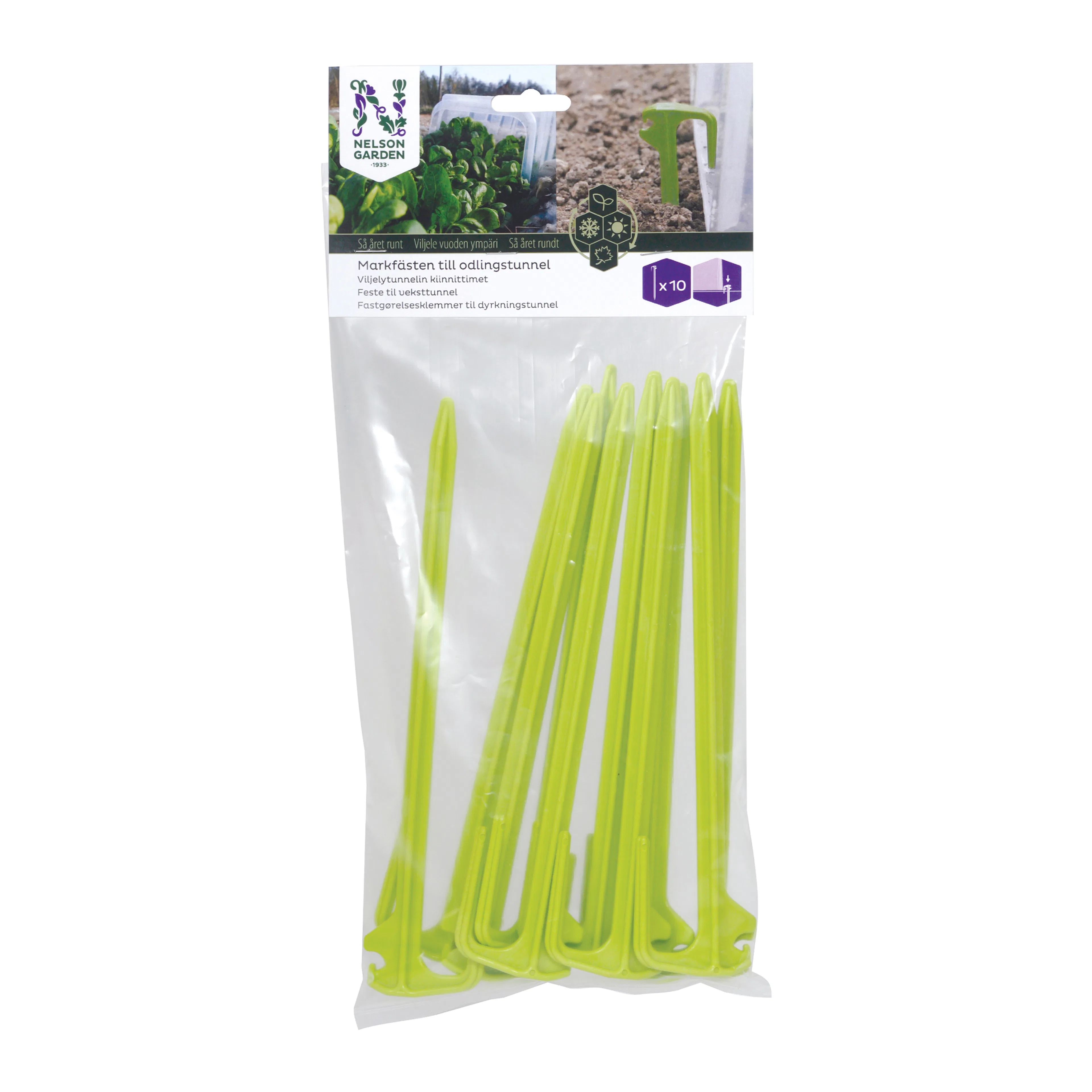 Markfästen Nelson Garden till Odlingstunnel 10-pack