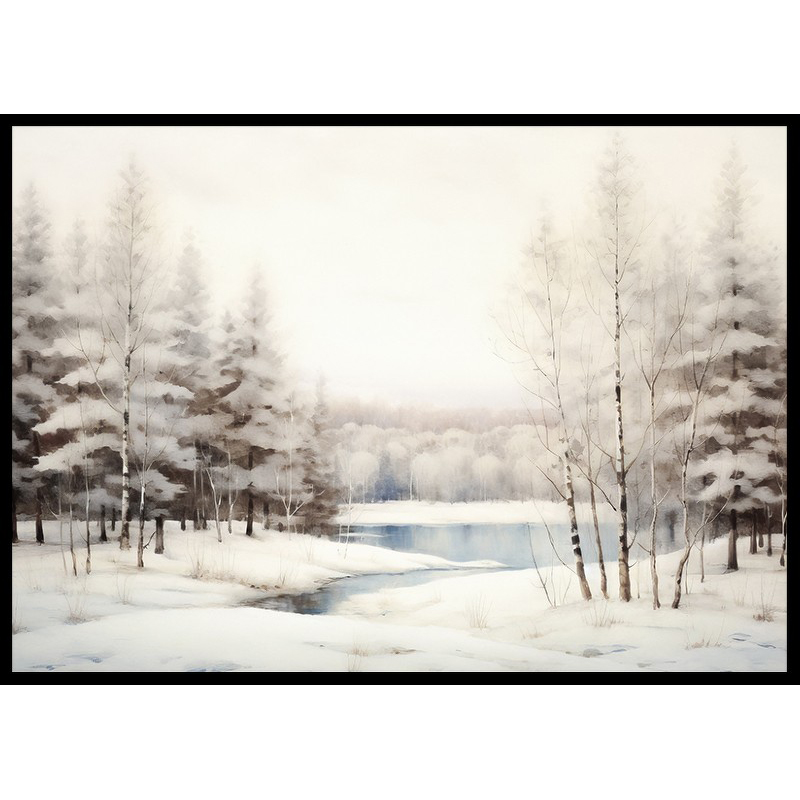 Poster Gallerix Winter Frozen Lake