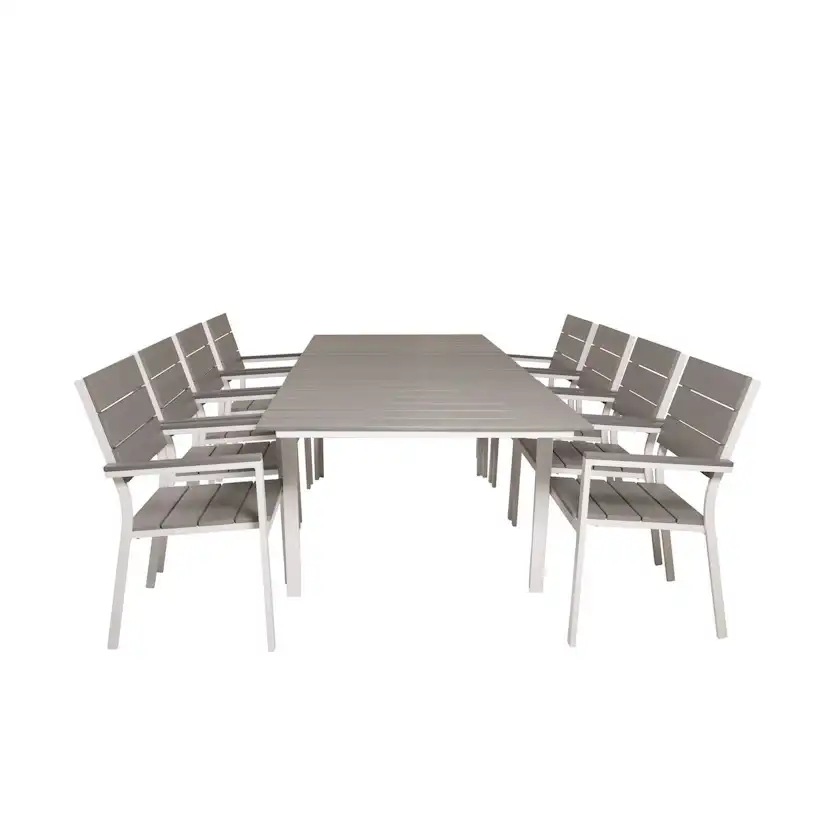 Matgrupp Venture Home Levels Förlängningsbar Matgrupp Utomhus 160cm med 8 Matstolar