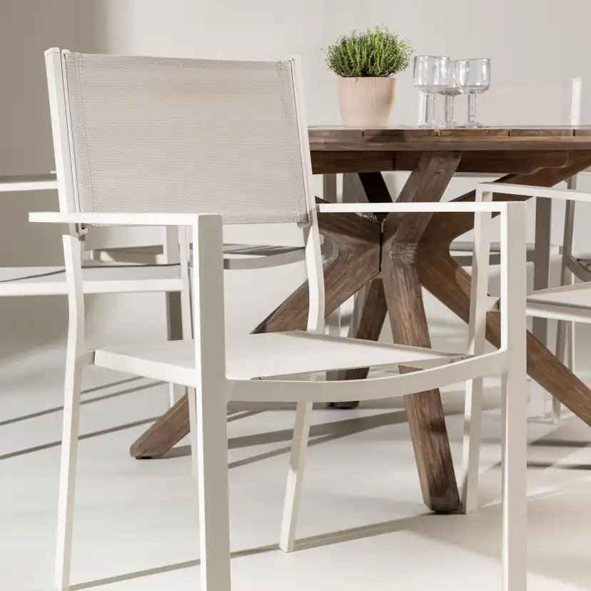 Trädgårdsgrupp Venture Home Rosario med 6 Copacabana Stolar