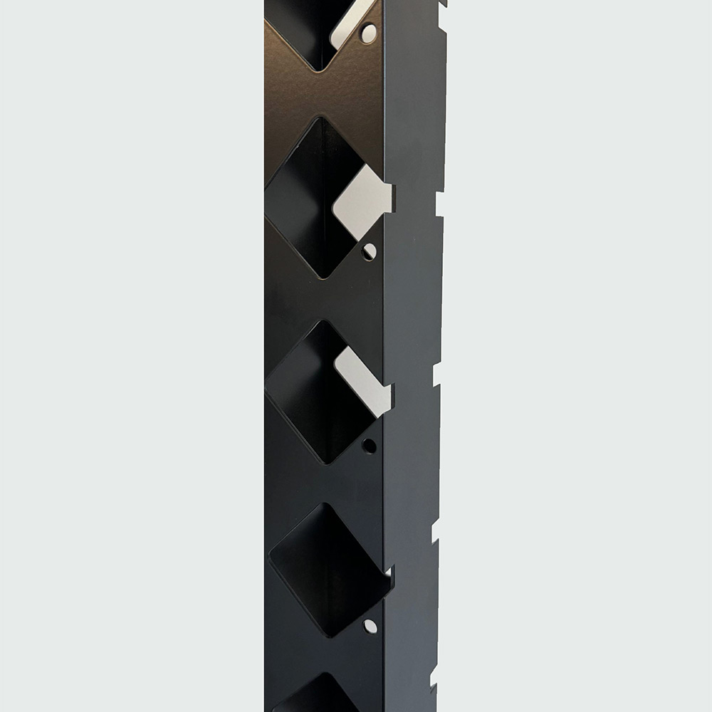 Staketstolpe Bolmen 1765mm Hörnstolpe 45grader Svart Höjd: 1765 mm, Svart