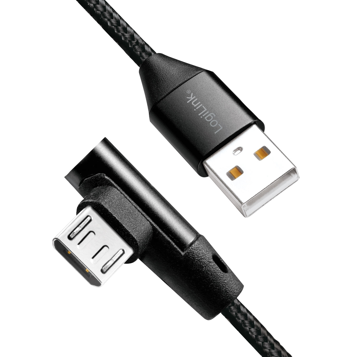 Vinklad MicroUSB-kabel LogiLink USB 2.0 15W 1 m