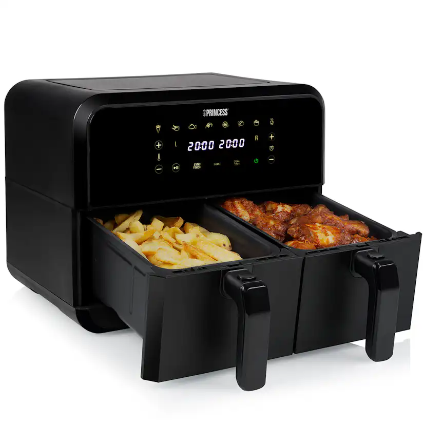 Luftfritös Princess Med Dubbla Korgar 2X4L 2400W 182068