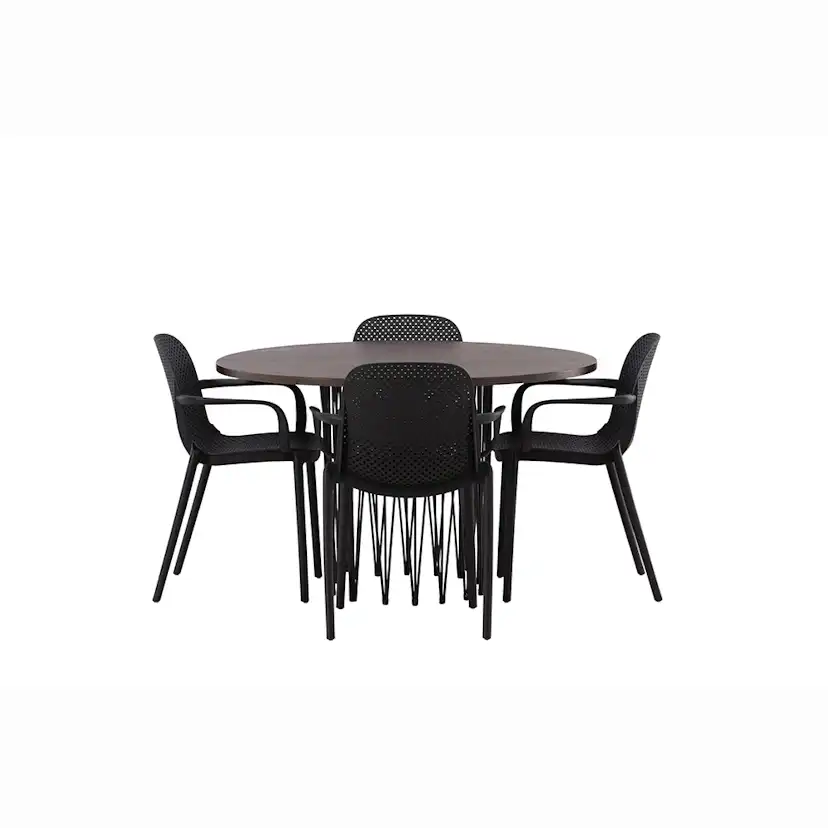 Matgrupp furniture/fashion Stone Rund med 4 Baltimore Stolar