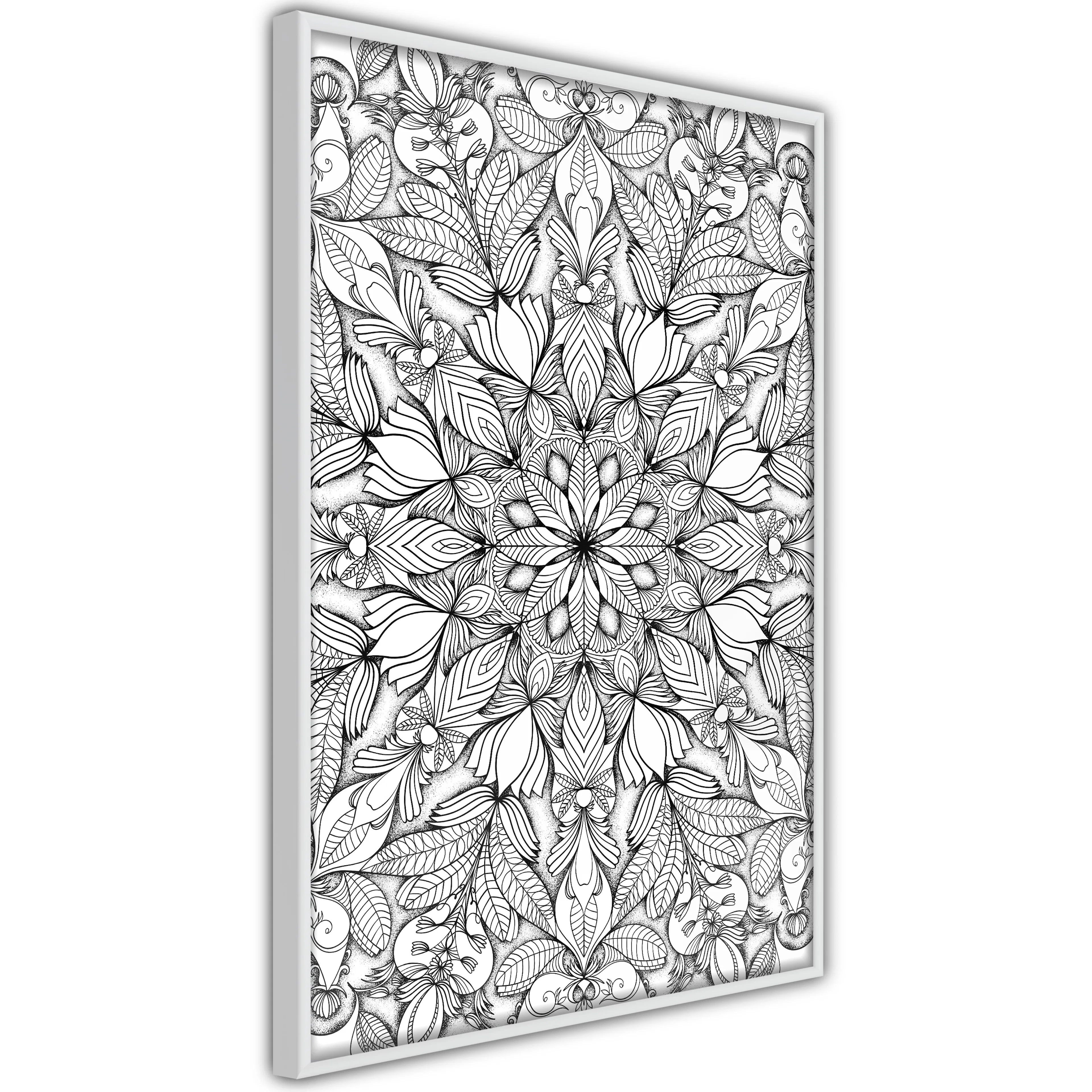 Poster Artgeist Affisch Monochrome Mandala