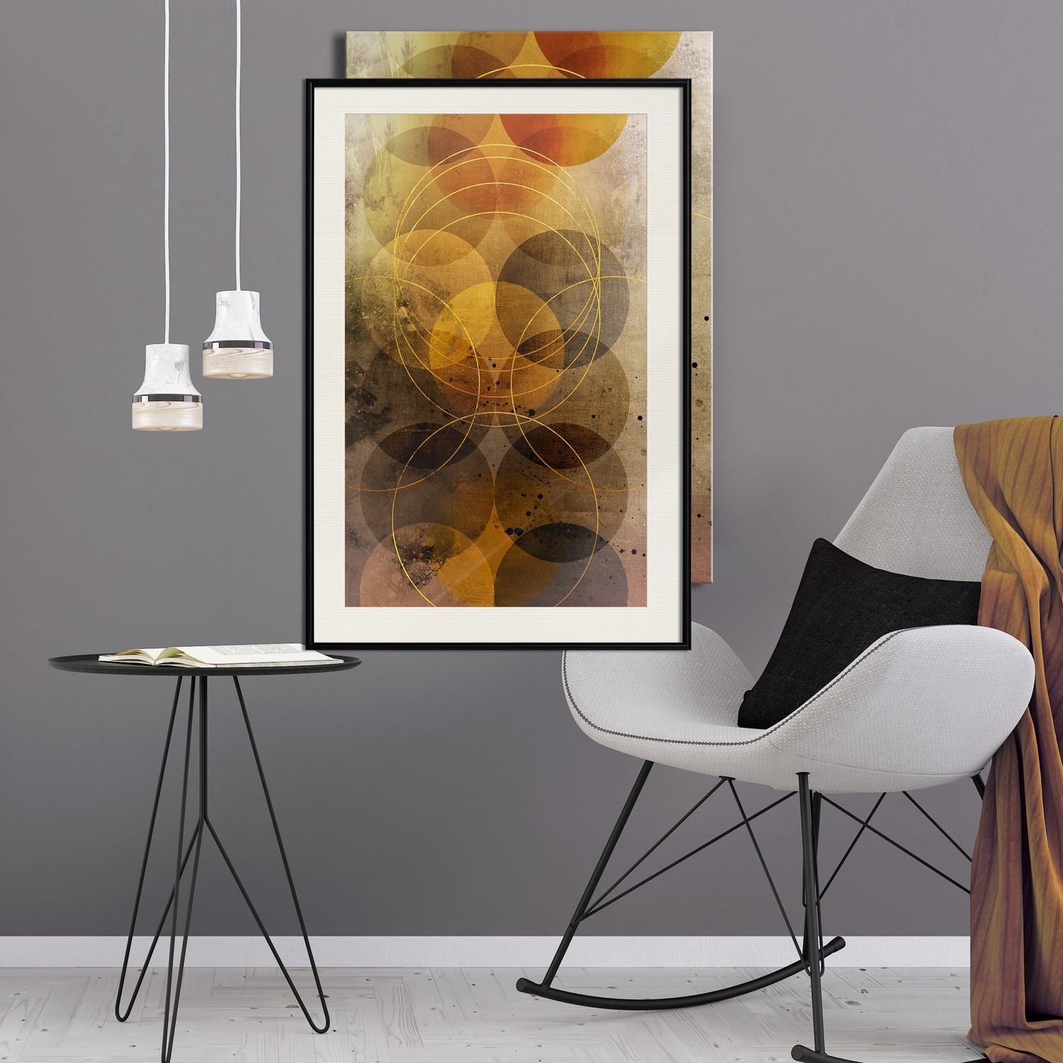 Affisch - Sun Journey [Poster] 40x60 Svart ram med passepartout, 40x60 cm