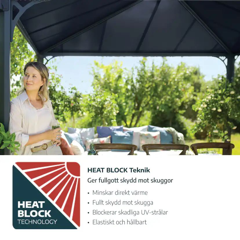 Canopia Tucson Hardtop Aluminium Paviljong För Hela Säsongen 3,6 X 4,3 m