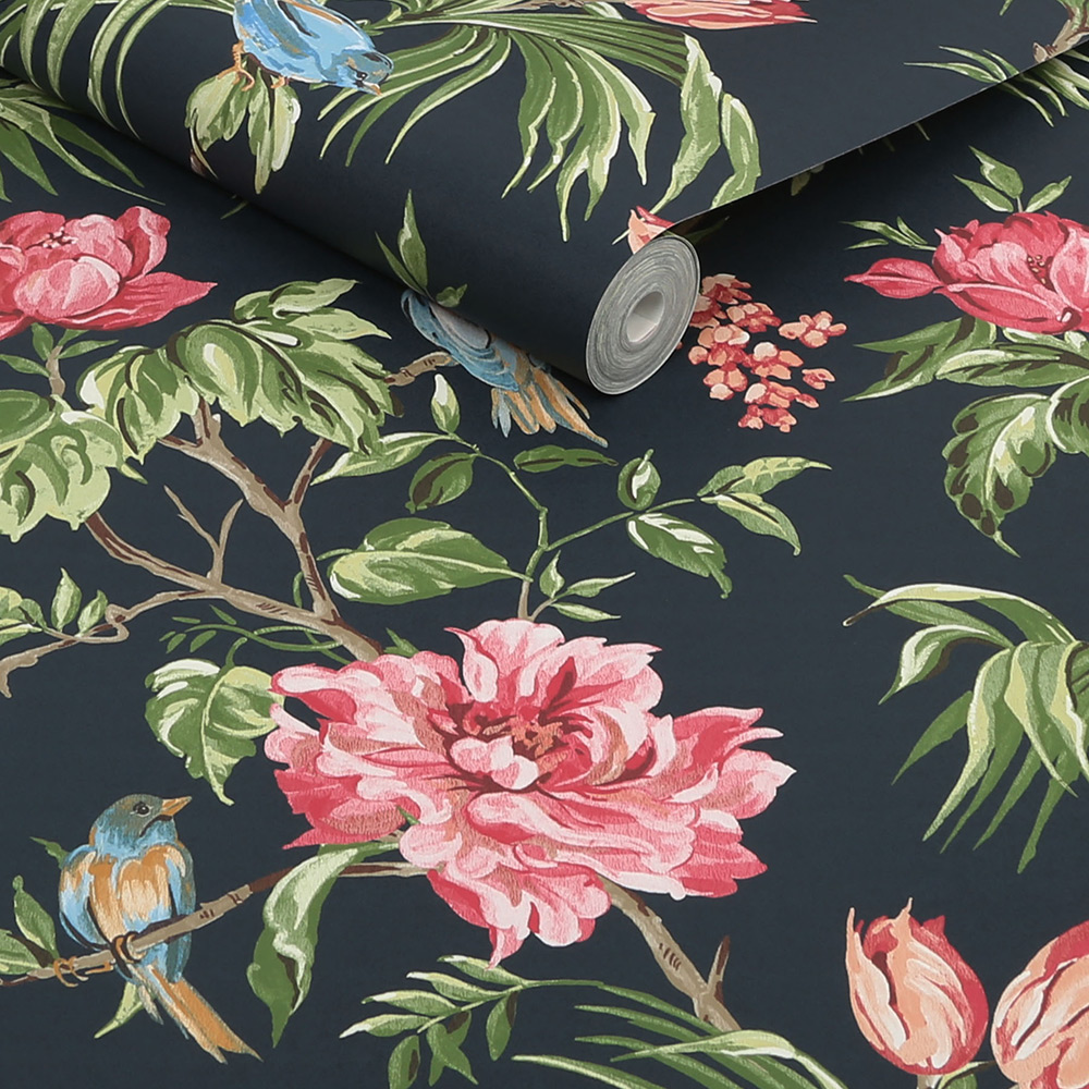 Tapet NEXT Birds & Blooms Navy