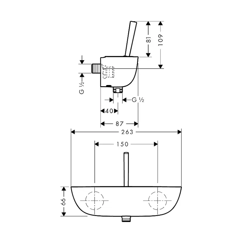 Duschblandare Hansgrohe PuraVida 1-grepps