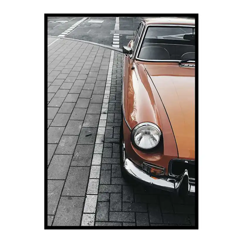 Poster Gallerix Classic Car On Street