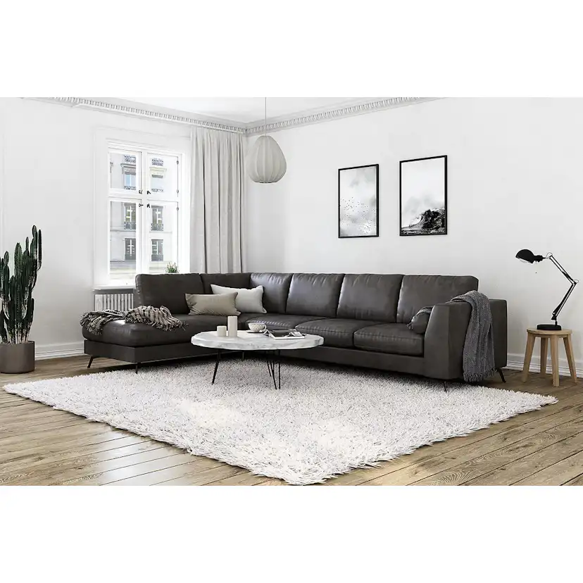 Ocean Lyx 4-sits Soffa med Schäslong Vänster Svart