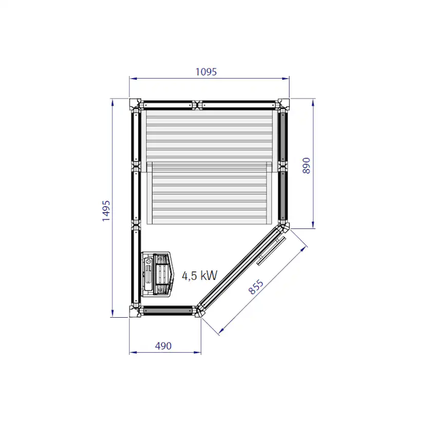 Basturum Tylö Impression i1115/c Vit