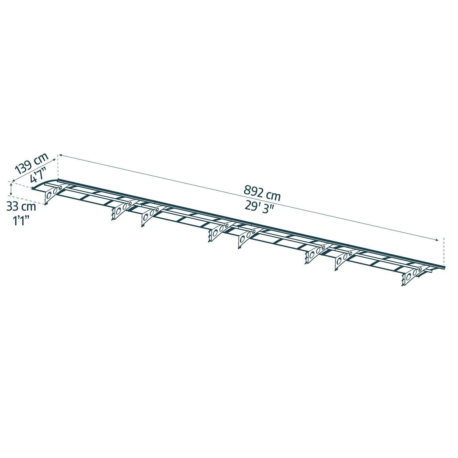 Entrétak Canopia by Palram Herald Klar 1,4 X 8,9 m