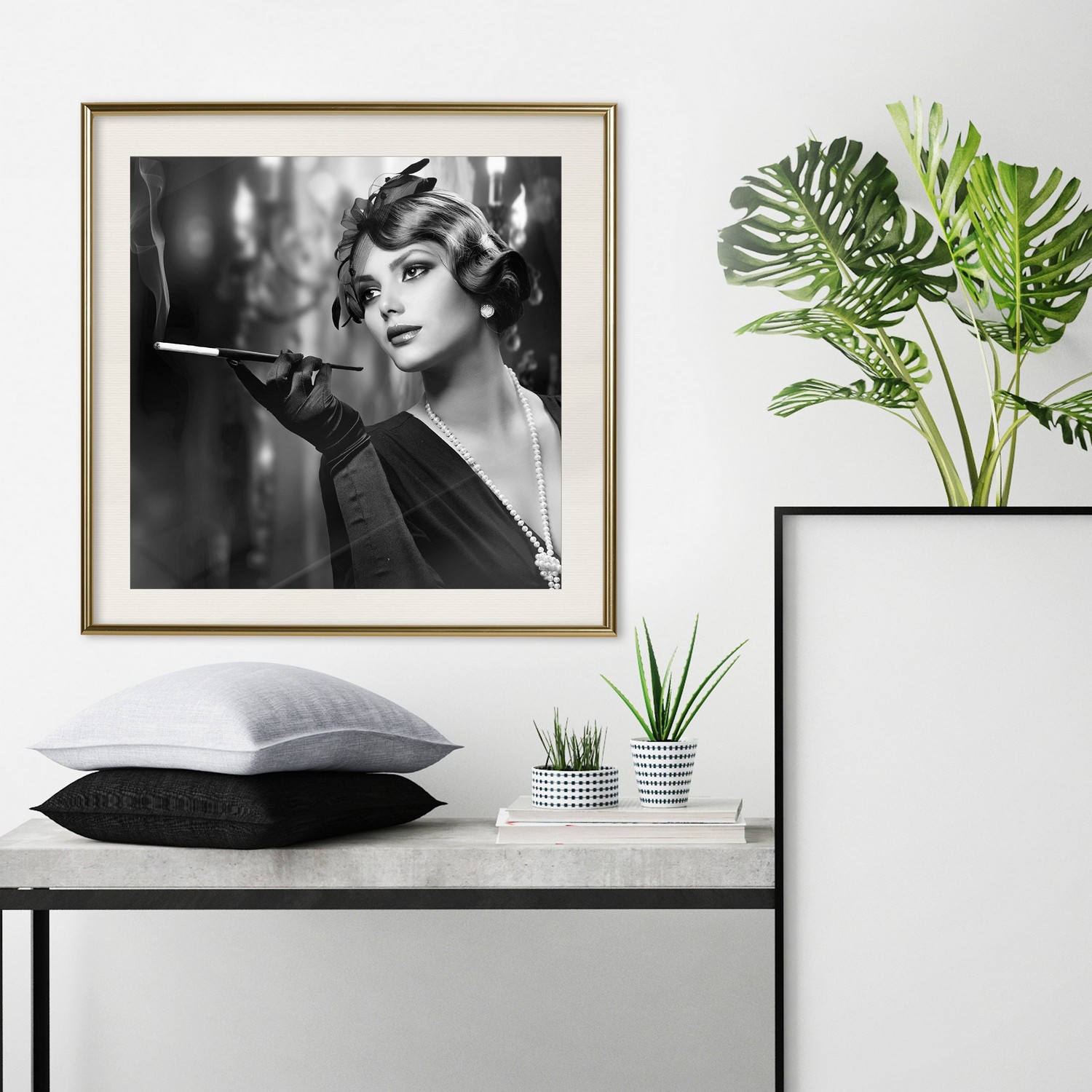 Poster Artgeist Affisch Lady with Cigarette