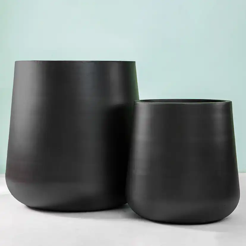 Kruka Lyfco Rund & Svart