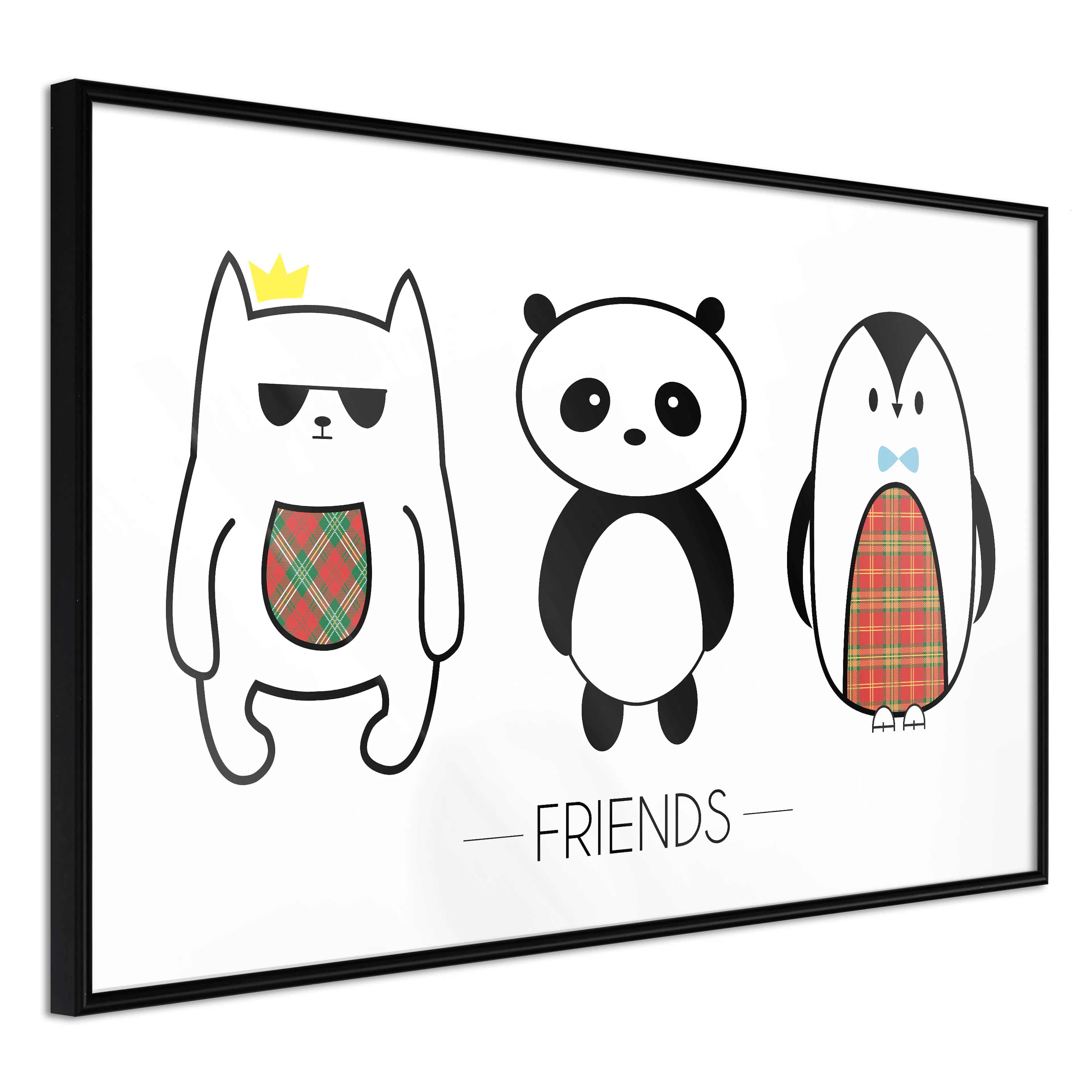 Affisch - Friends [Poster] 60x40 Svart ram, 60x40 cm