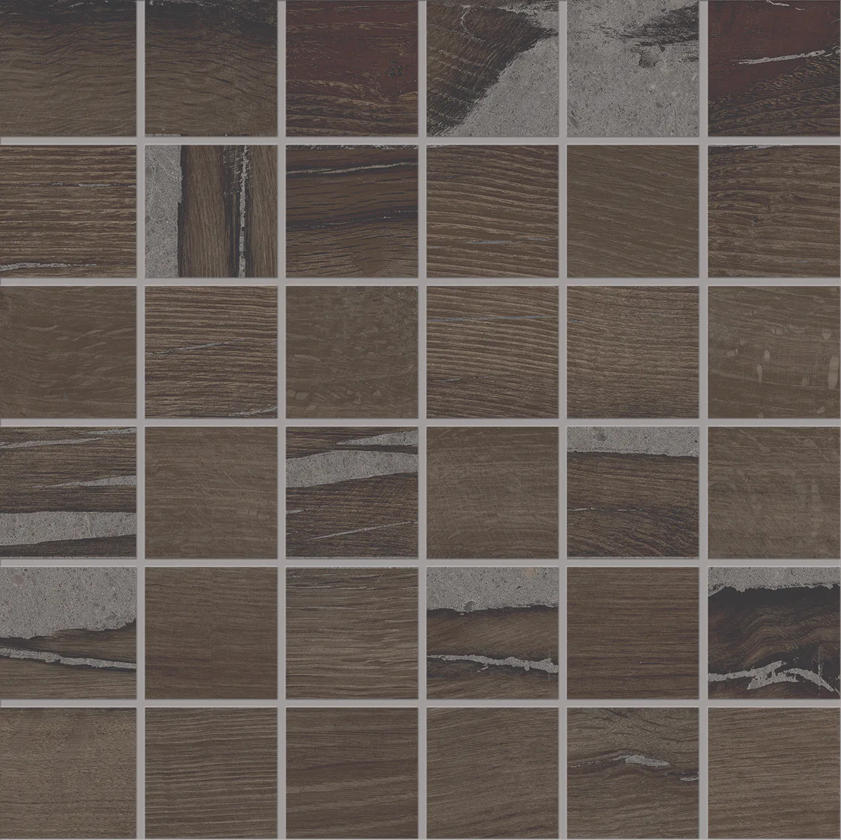 Mosaik Lhådös Trentino Bruciato mosaik 5x5 cm