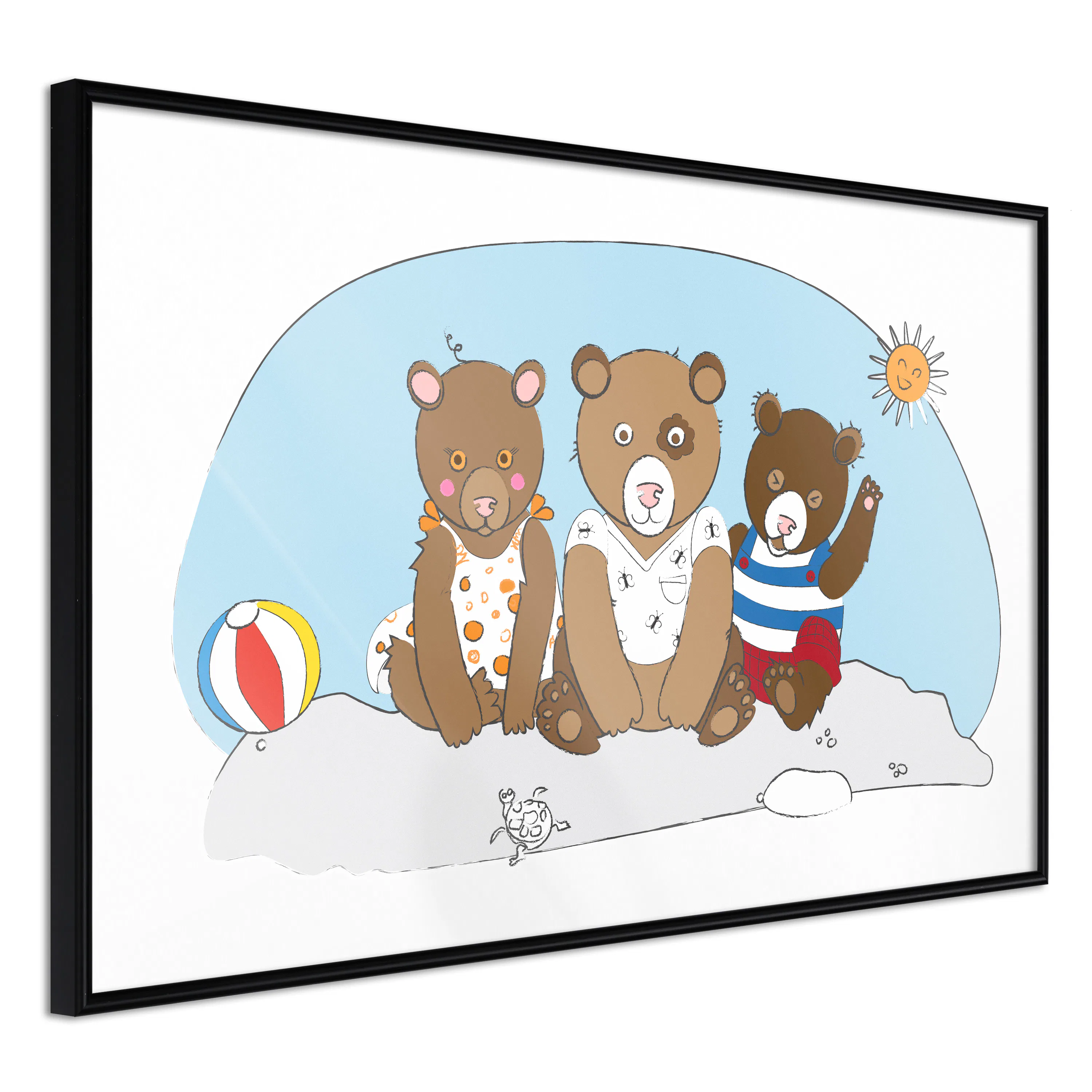 Poster Artgeist Affisch Teddy Bears on the Beach