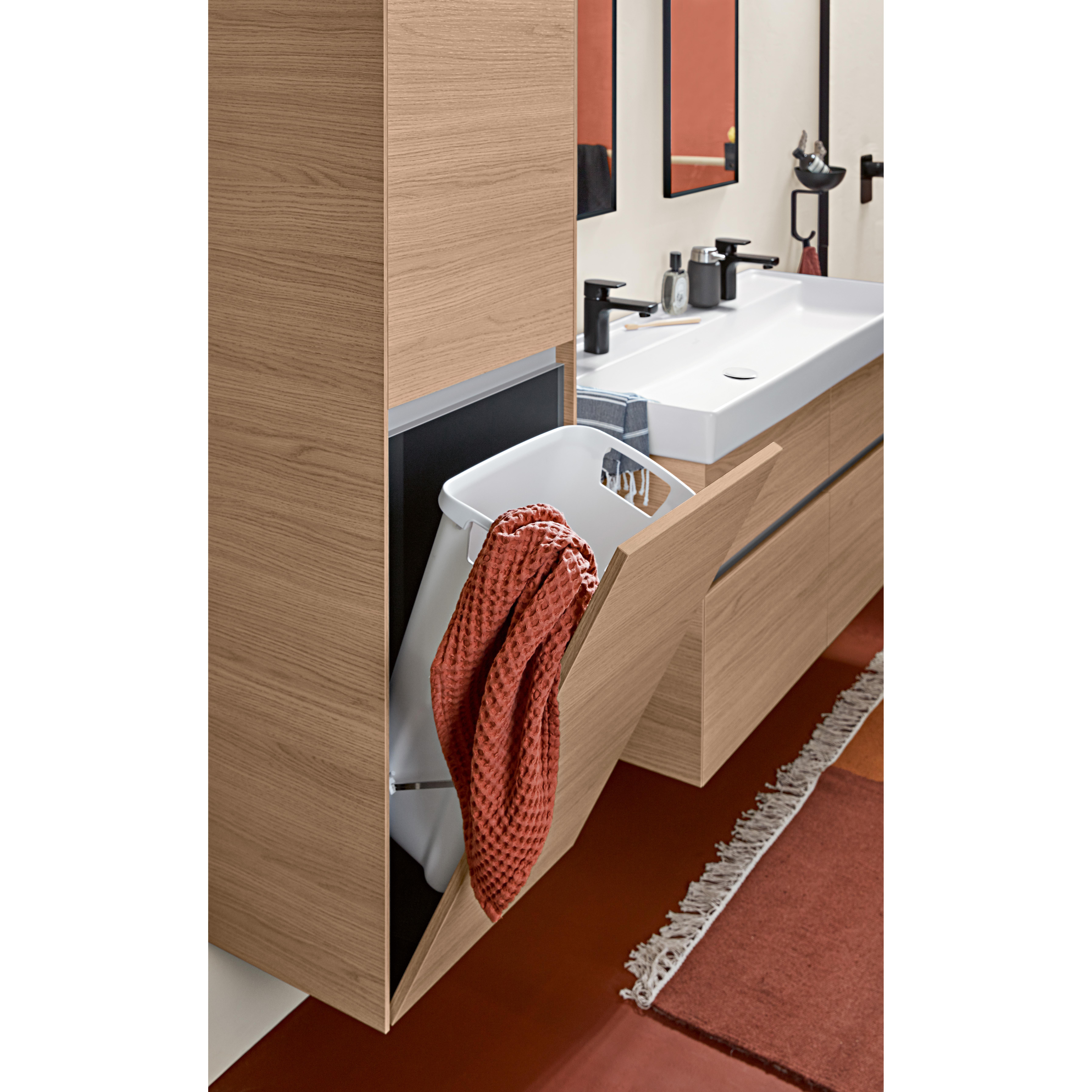 Tvättställsskåp Villeroy & Boch Collaro 115 cm med 4 Lådor för Inbyggt Skåpstvättställ