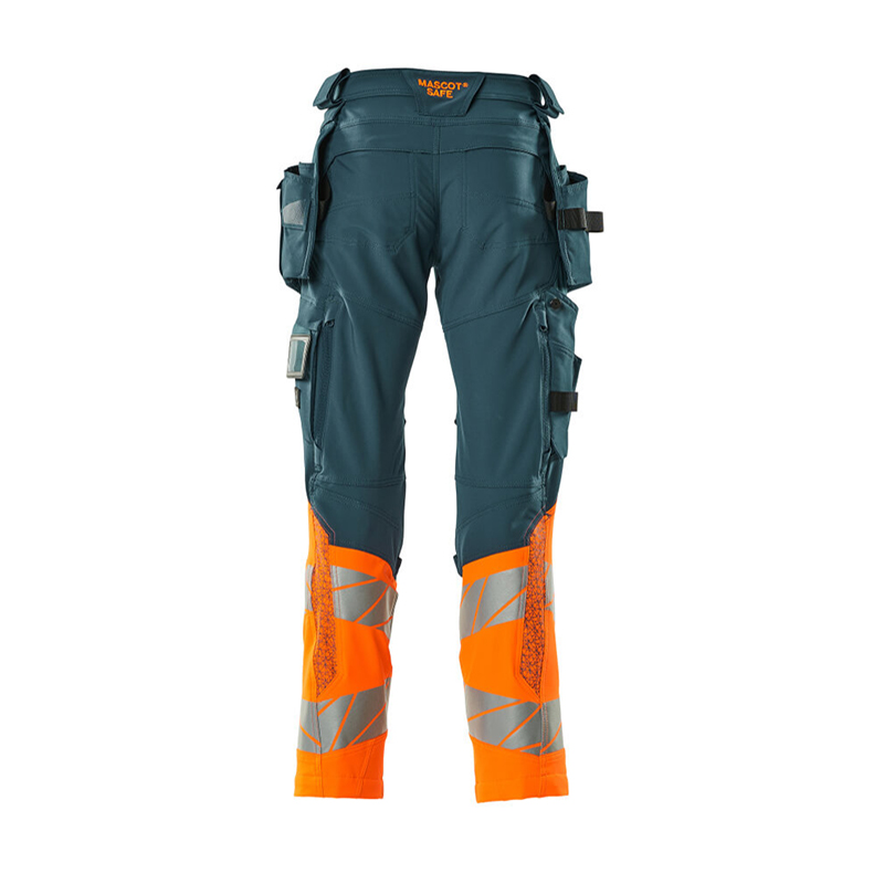 Mascot ACCELERATE SAFE Byxor med hängfickor 19131-711-4414 Storlek: 82C66, Färg: Mörk Petroleum/hi-vis Orange