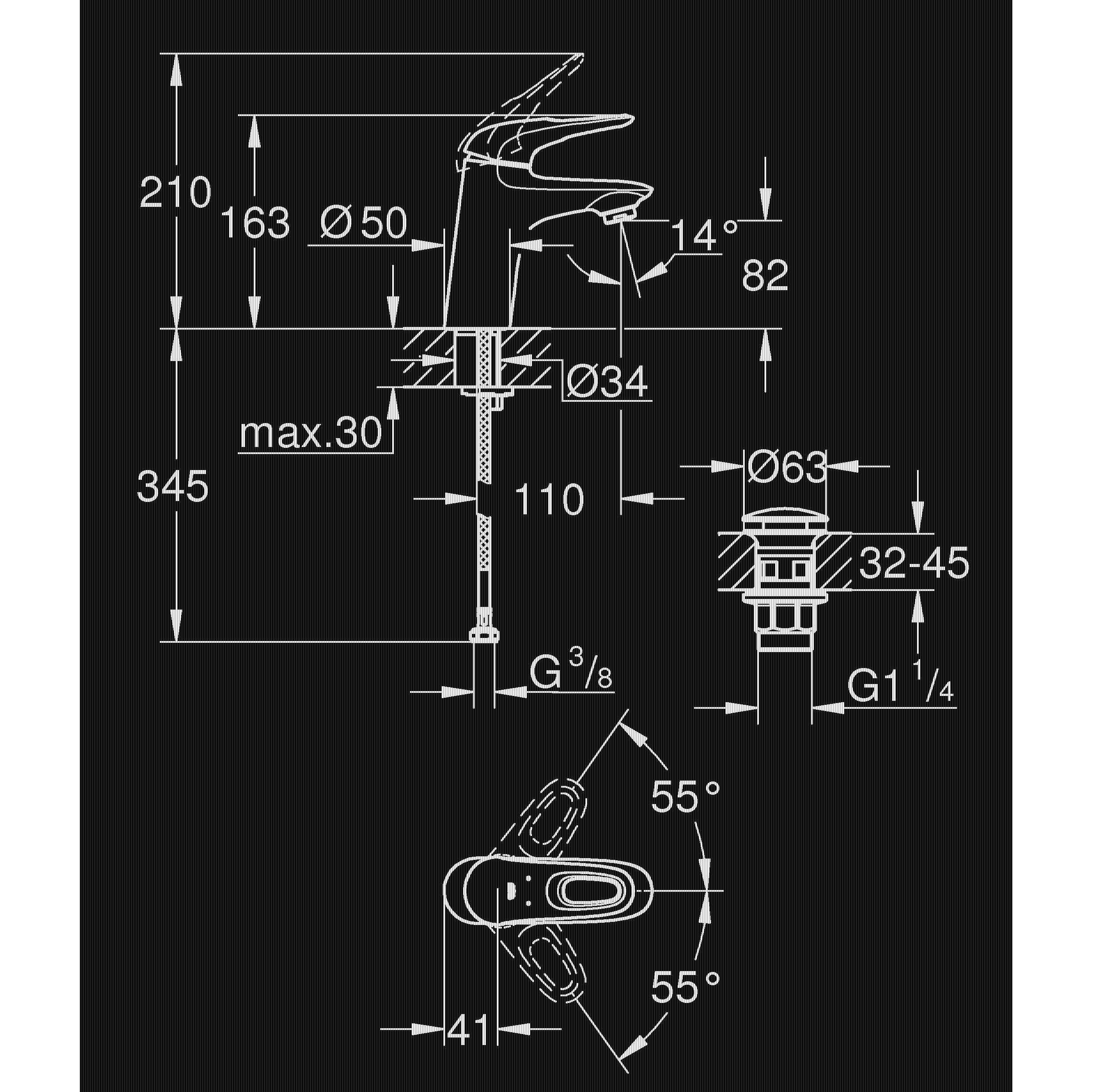 Tvättställsblandare Grohe Eurostyle 23929 med Pop-Up Ventil