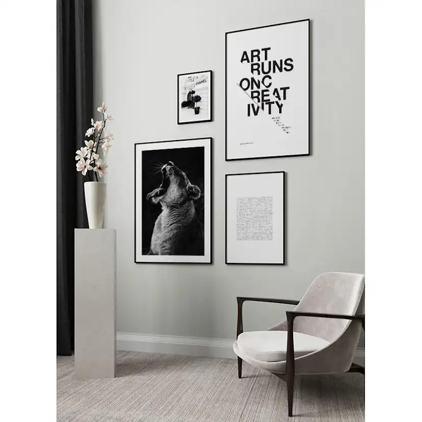 Poster Gallerix Yawning Lion