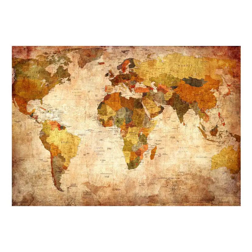 Självhäftande fototapet - Old World Map 147x105 Storlek: 147x105 cm