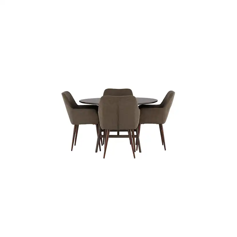 Matgrupp Venture Home Kaseidon Ø100 cm med 4 st Tomorrow stolar