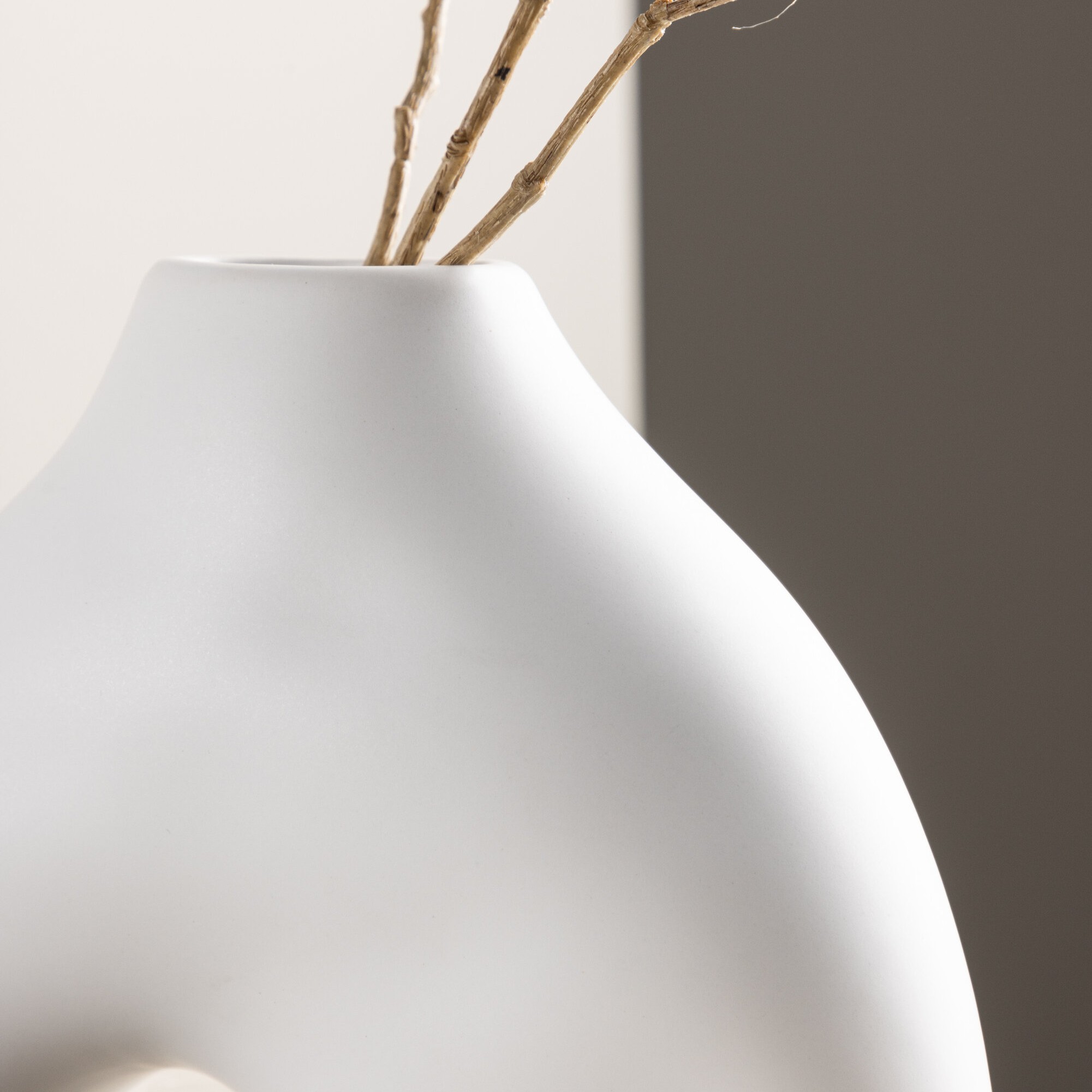Kento Vase - White - 21*8*15Hcm Vit