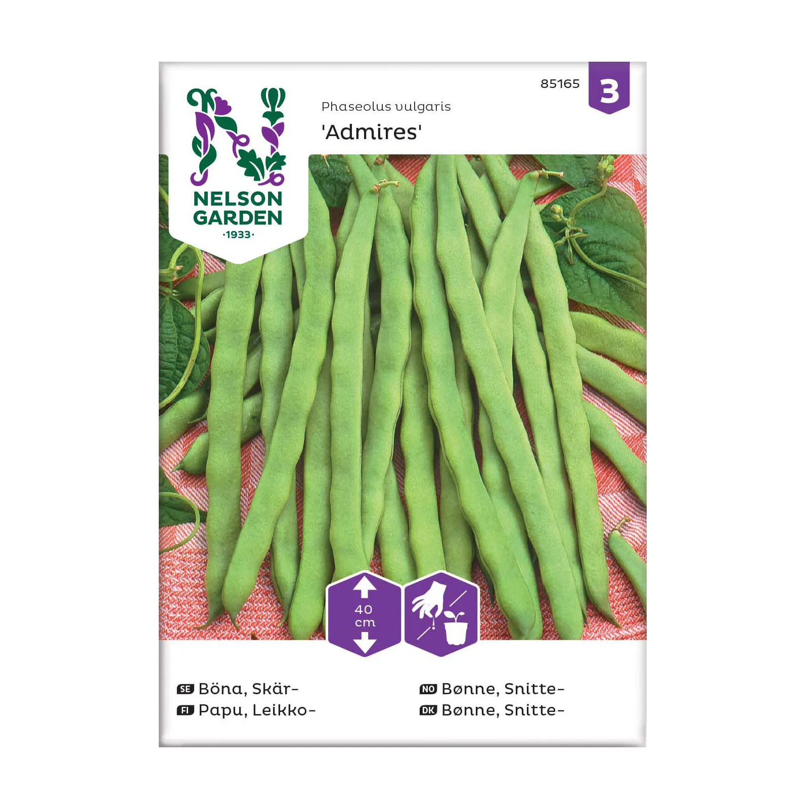 Frö Skärböna Nelson Garden Admires