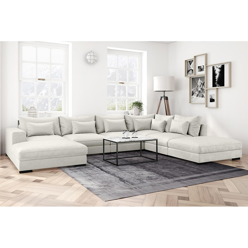 Dubai Mittmodul Sammet Beige/Grå