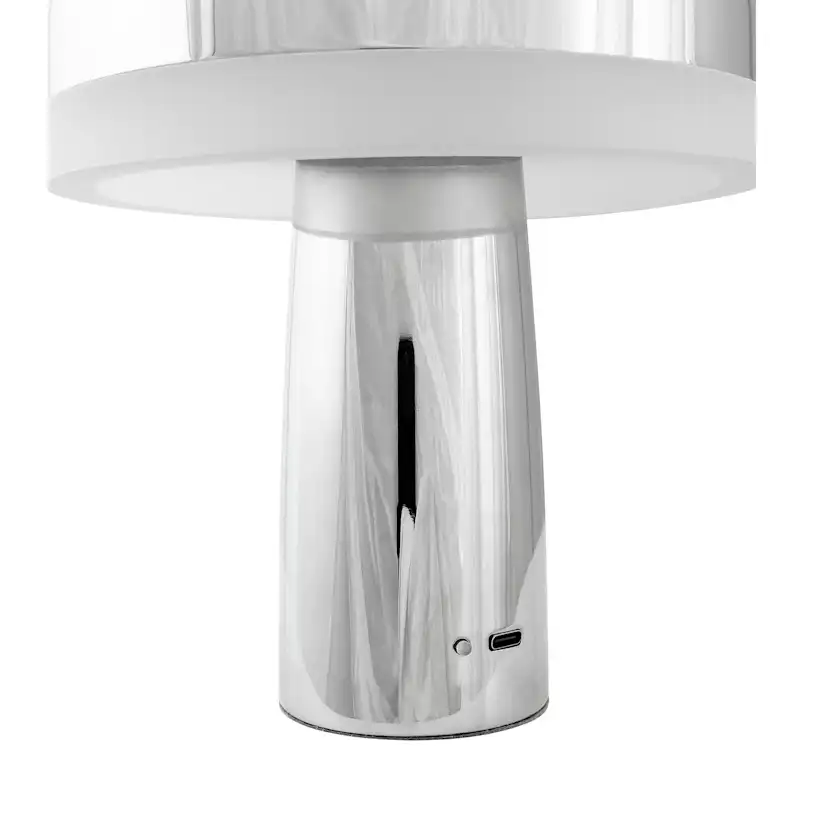 Portabel Bordslampa Dyberg Larsen Porter LED Uppladdningsbar Krom