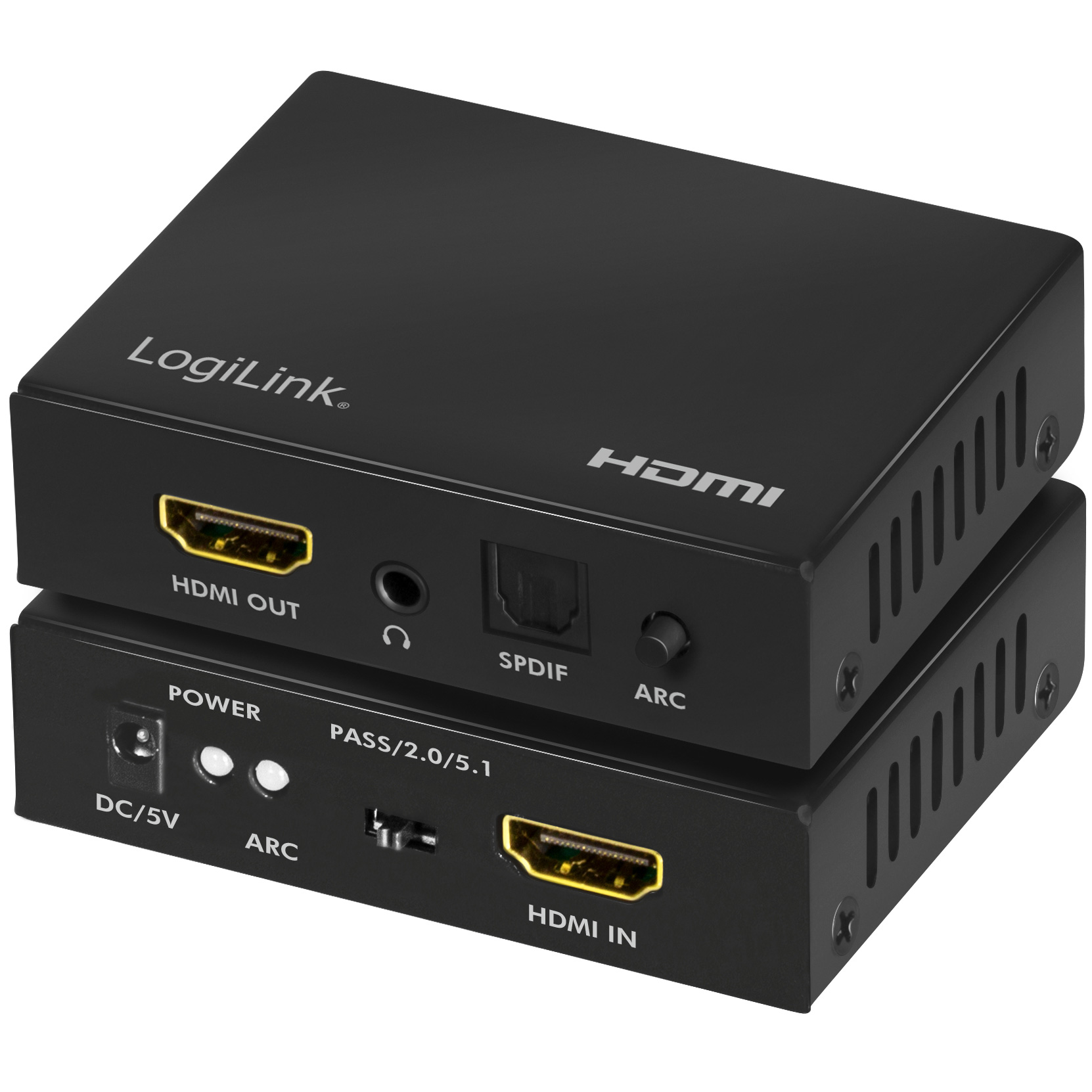 HDMI Audio extractor LogiLink 2/5.1CH 4K ARC HDR SPDIF