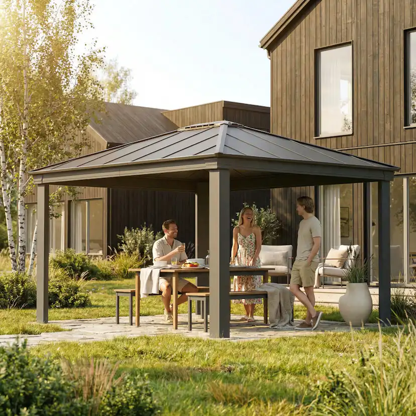 Canopia Dallas Hardtop Aluminium Paviljong För Hela Säsongen