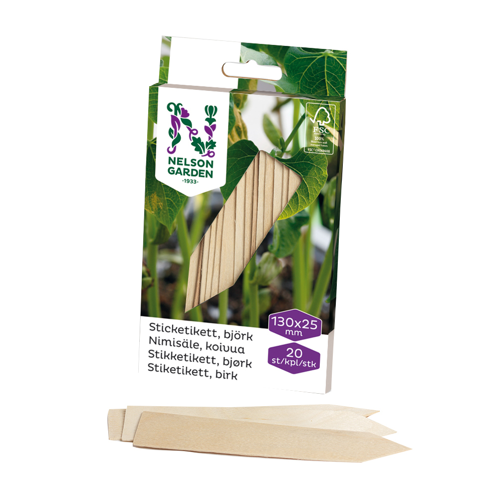 Sticketikett Nelson Garden Trä 13 cm