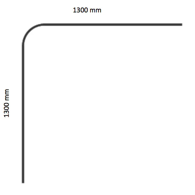 Duschsarg Leijma Stabil L-Form Silver