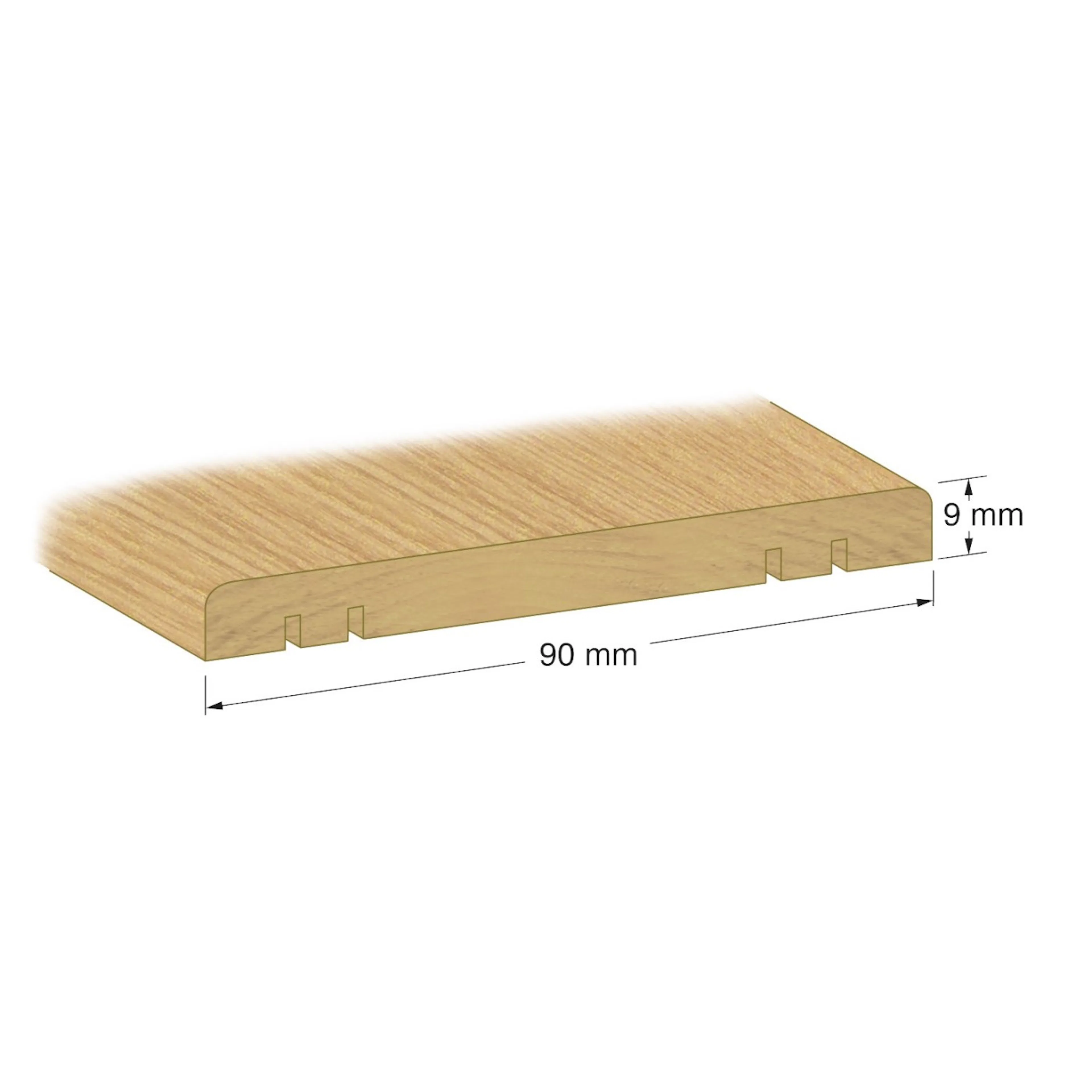 Tröskel ek  lackad 1000x90x9 LxB: 1000x90 mm