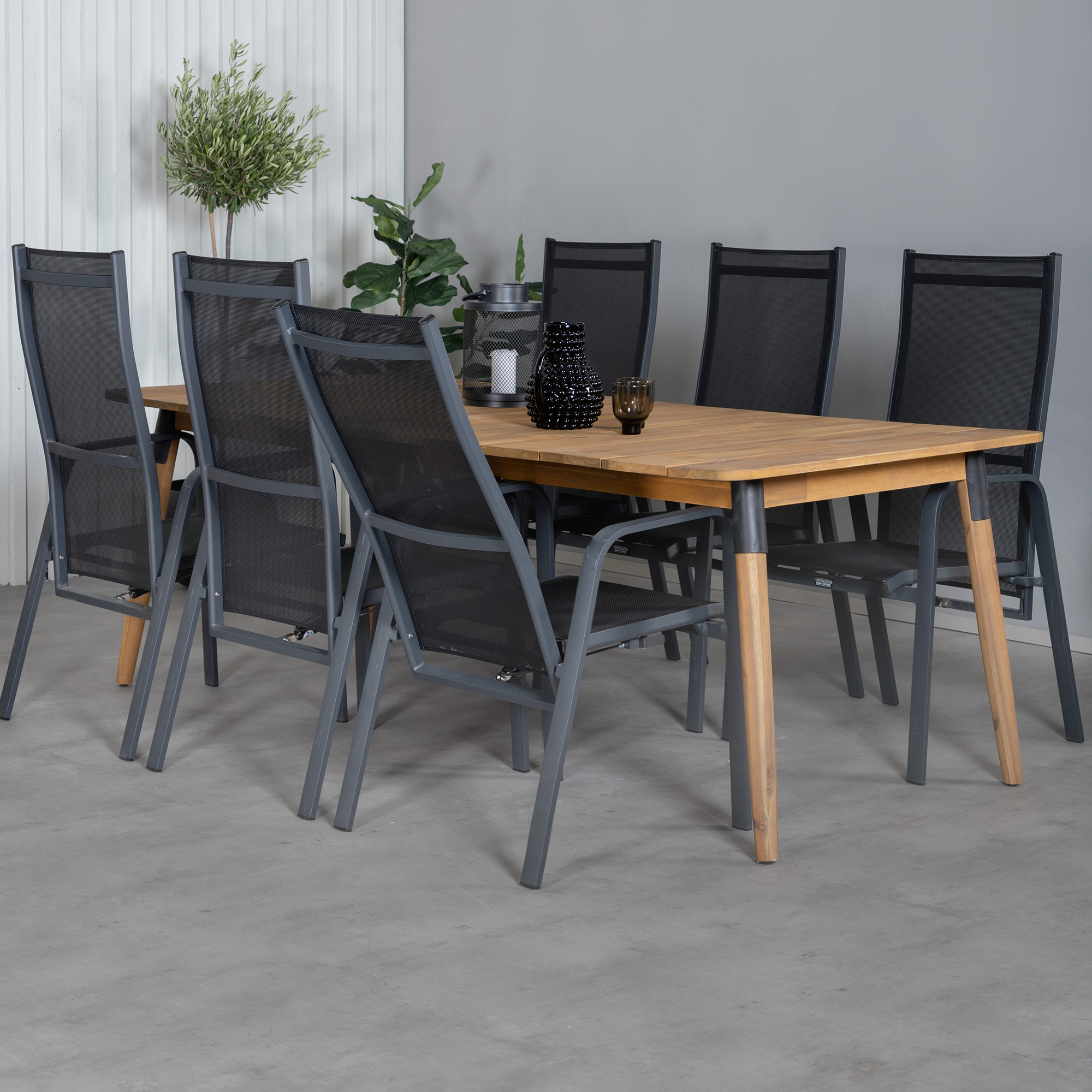 Matgrupp Venture Home Julle med 6 Cubb Recliner Matstolar