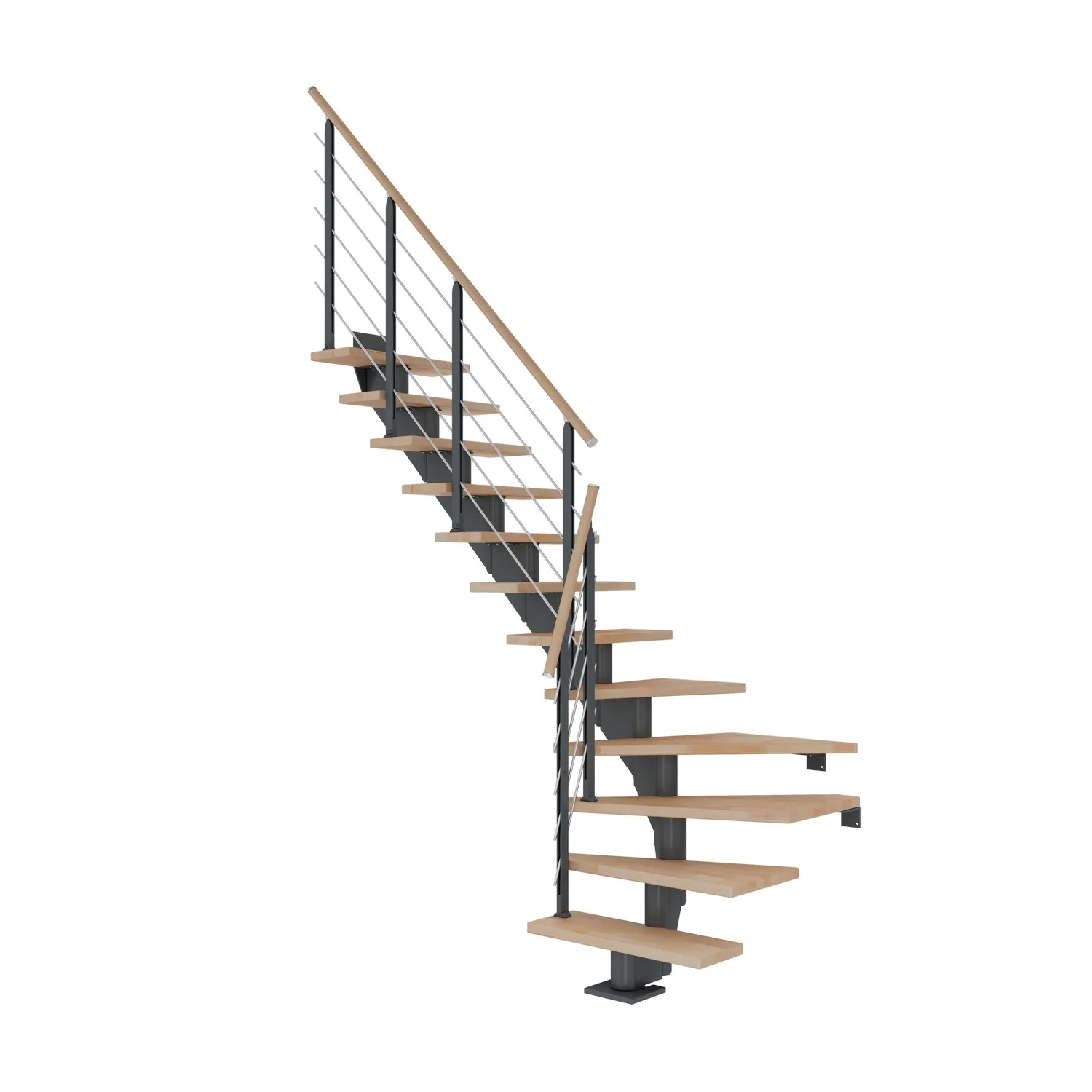 HAMBURG bok oljad 1/4 antracit DESIGN 11T 75W Antracit, LxB: 2290x790 mm, Max Takhöjd: 2220-2580 mm