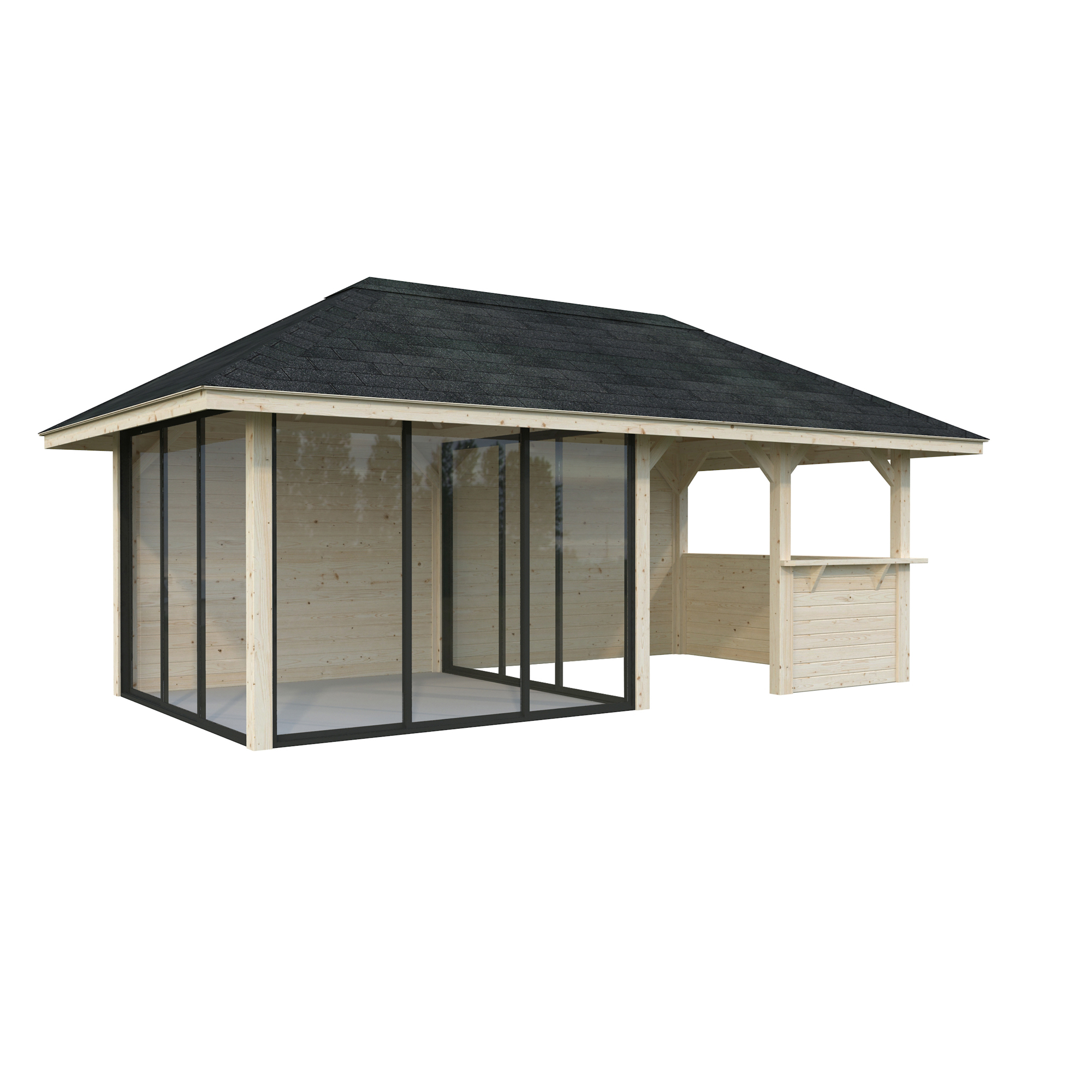 Bianca 16,6 m2 Set 508 Slide Plus WTDIP Impregnerad transparent