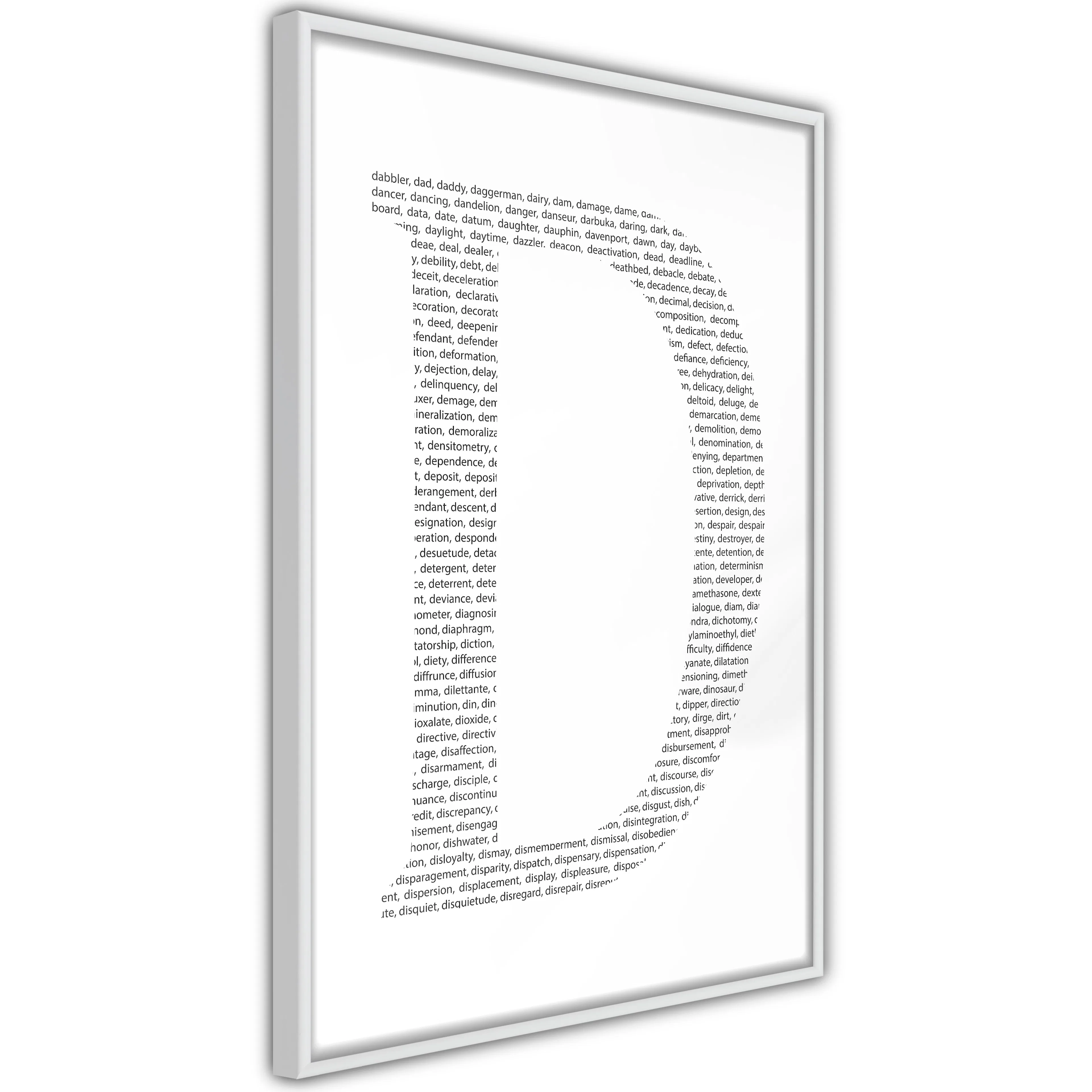 Poster Artgeist Affisch Letter D