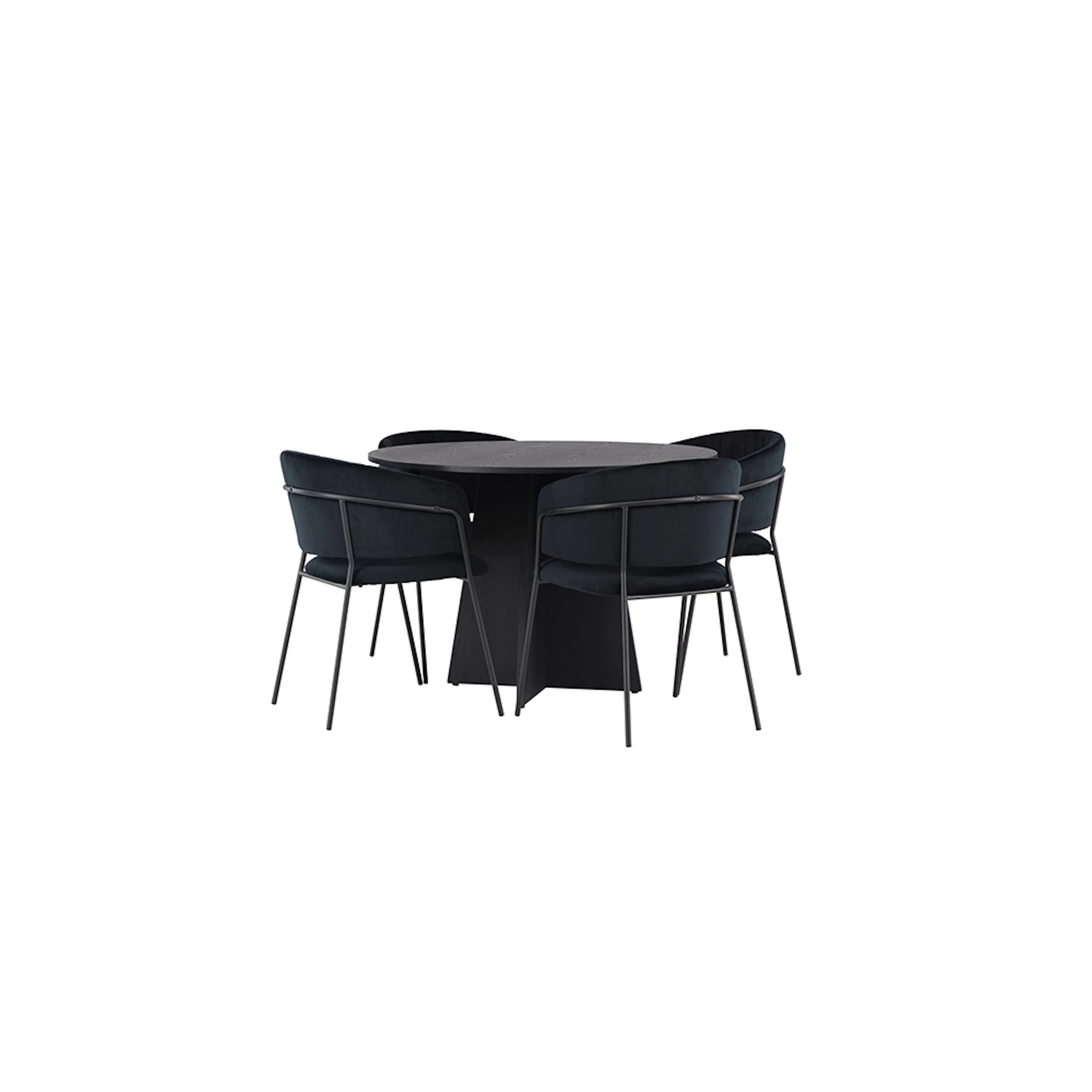 Matgrupp Venture Home Bootcut Ø110 cm med 4 st Selma stolar