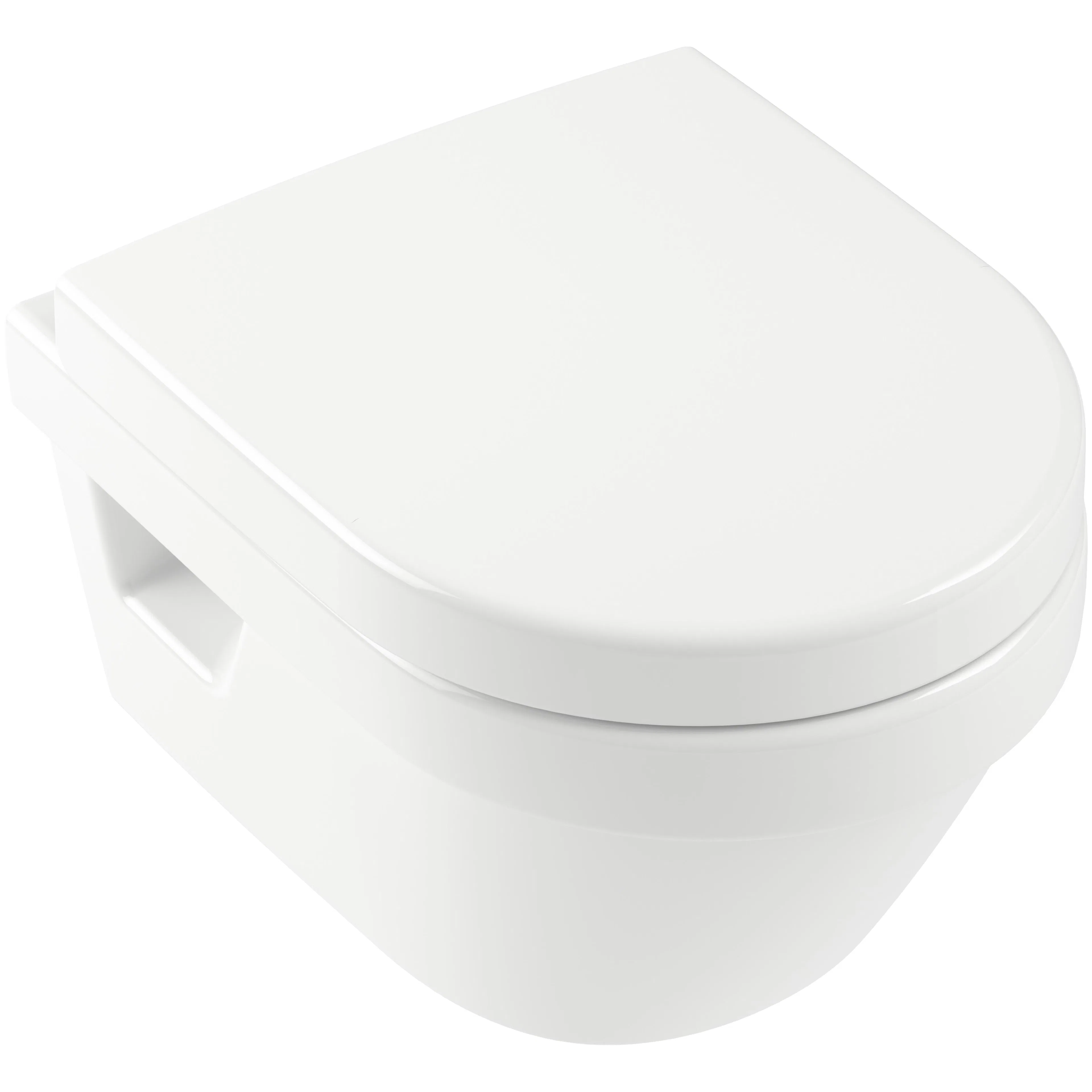 Vägghängd toalett Villeroy & Boch Architectura 4687HR01 Vit Alpin, utan Ceramic Plus med Toalettsits